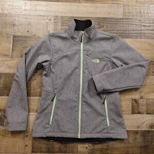 The North Face Apex Bionic Softshell Jacket Women’s Large Gray Heather Mint Zip